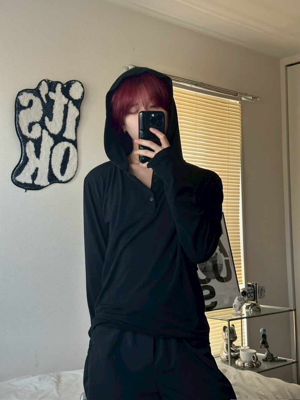 受注制【LUV CODE】hooded long sleeve tee (2color)