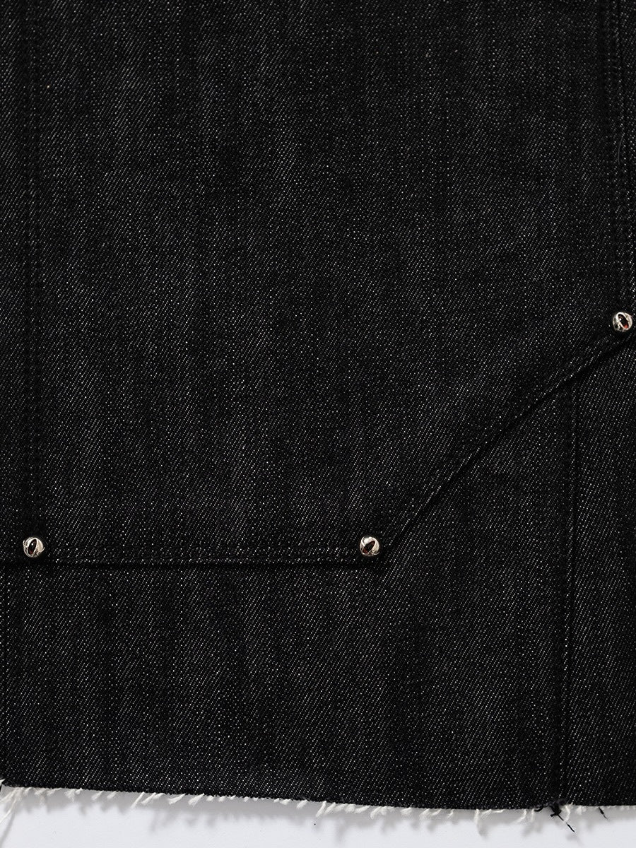 【F.V.V.O】RED SELVEDGE EMBROIDERED RAW DENIM JEANS
