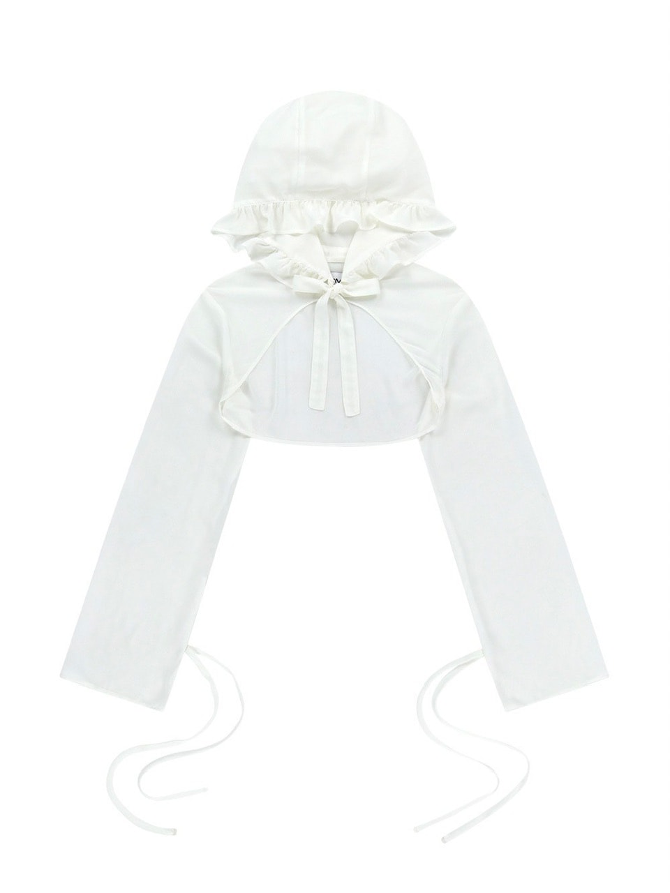 【TUOMIO】CHIFFON HOODED BOLERO / 【トゥオミオ】シフォンフードボレロ