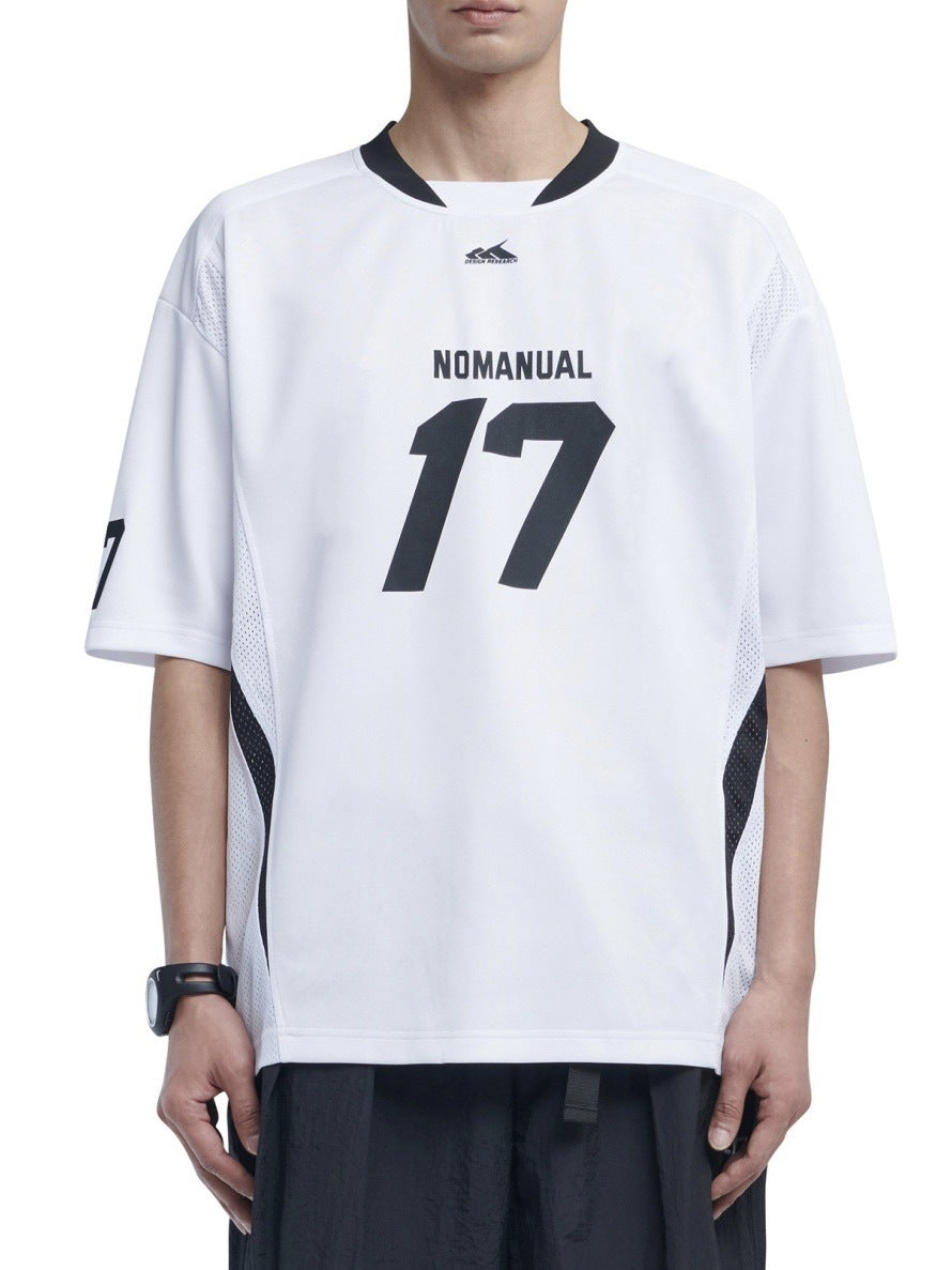 【NOMANUAL】17 MESH BLOCK FOOTBALL JERSEY