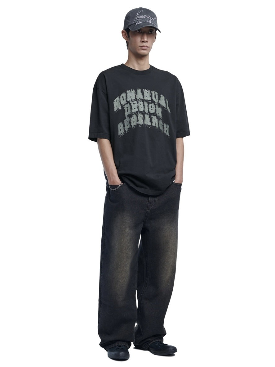 【NOMANUAL】WASHED DENIM PANTS