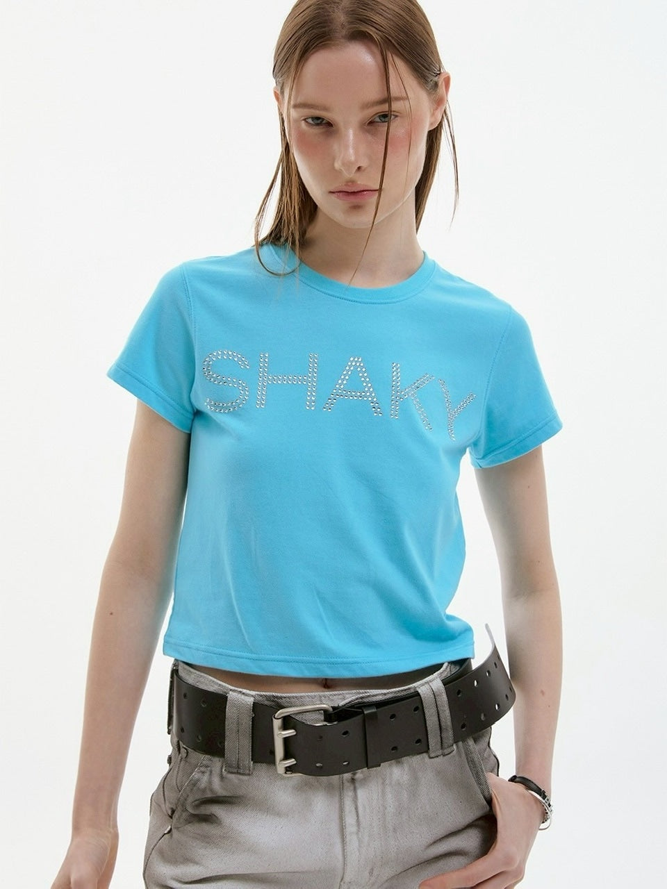 【ESC STUDIO】shaky t-shirt/ 【イーエスシーステュディオ】シェイキーロゴ半袖Tシャツ