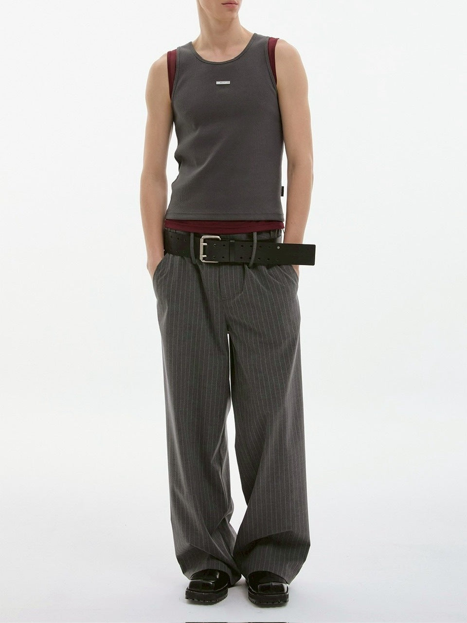 【ESC STUDIO】mesh layered sleeveless / 【イーエスシーステュディオ】メッシュレイヤードタンクトップ