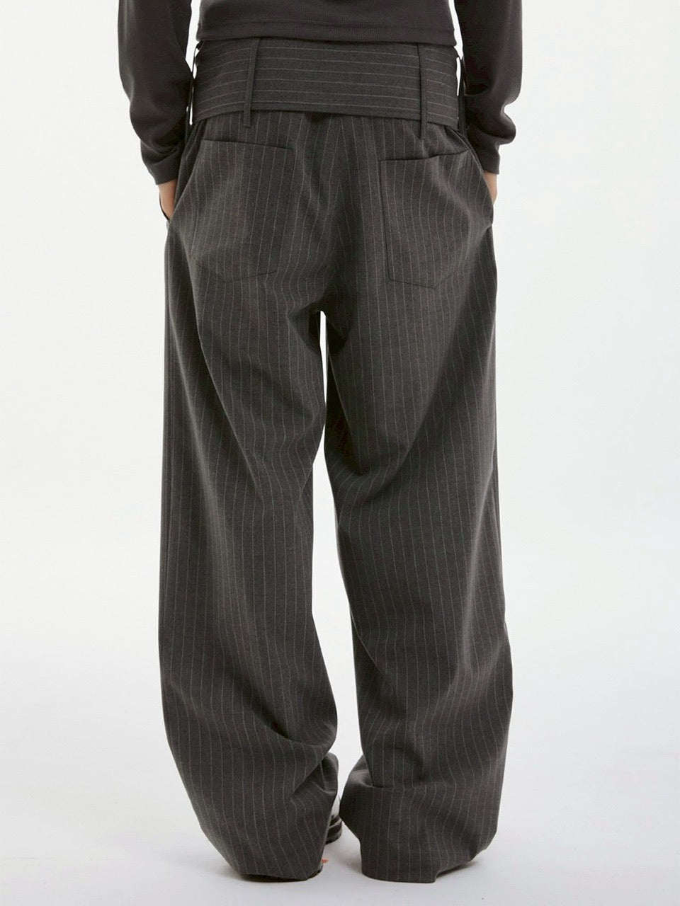 【ESC STUDIO】spacious belt pants/ 【イーエスシーステュディオ】スペイシャスベルトパンツ