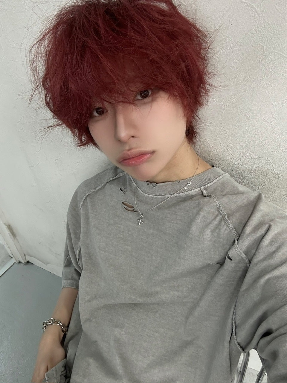 受注制【LUV CODE】pigment damage tee (2color)