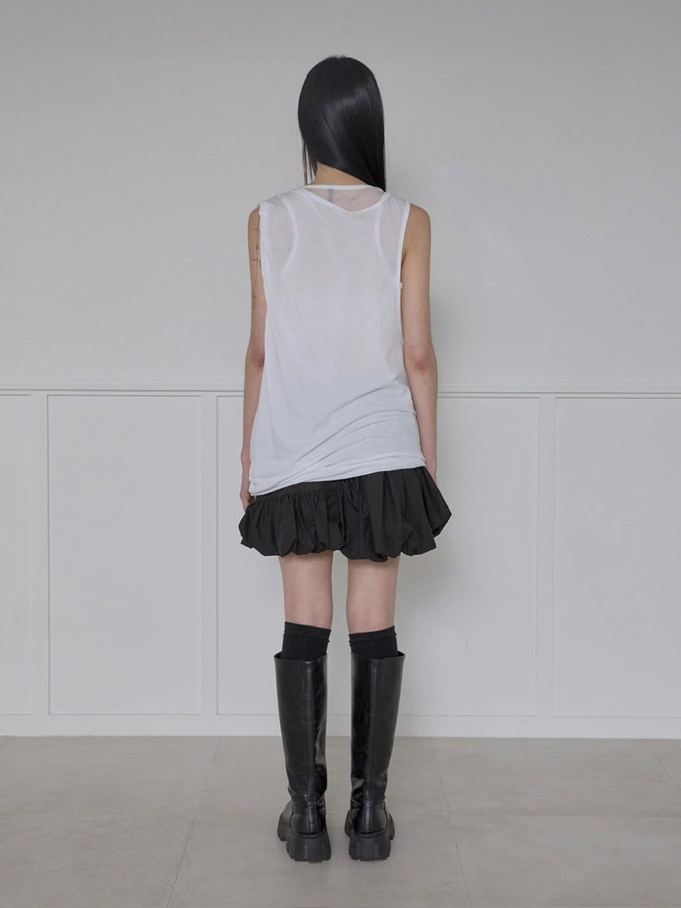 【FLAREUP】Asymmetrical Layered Sleeveless