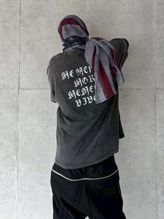 【roaringrad】FLAG WASHED OVER T-SHIRT / 【ロアリングラド】フラッグウォッシュドオーバーサイズ半袖Tシャツ