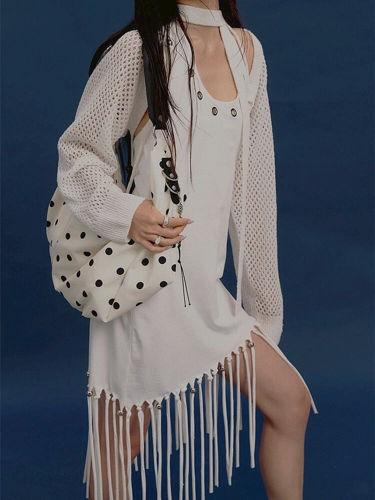 【NOT KNOWING】Braided Dot Shoulder Bag / 【ノットノーイング】ブレイデッドドットショルダーバッグ