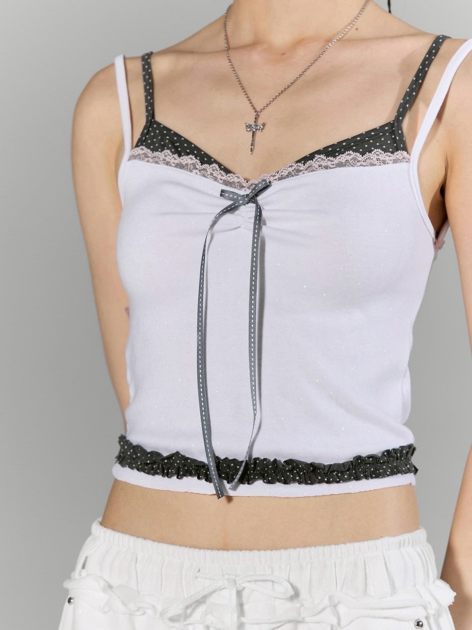 【CHERRYQUIRI】twinkle wrinkle dot sleeveless