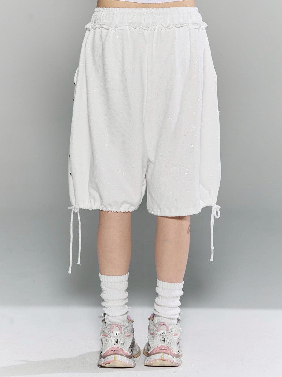 【CHERRYQUIRI】stud twinkle jogger bermuda pt