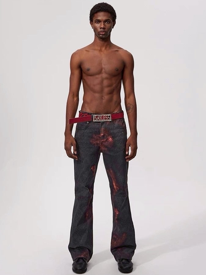 【Fourth3ex】Archive-3D Printed Lava Pants / 【フォースセックス】ブラッドブリーチパンツ