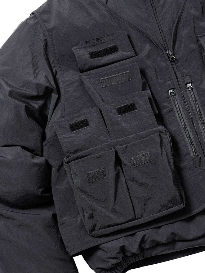 【AJOBYAJO】Cargo Vest Layered Padded Jacket / 【アジョバイアジョ】カーゴベストレイヤードパディッドジャケット