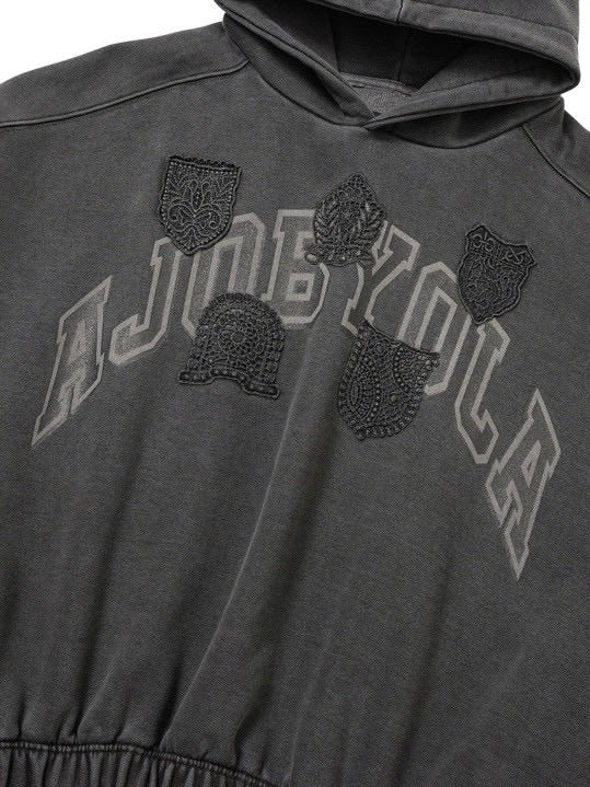 【AJOBYAJO】University Wappen Batwing Hoodie / 【アジョバイアジョ】ユニバーシティワッペンバットウィングプルオーバーパーカー