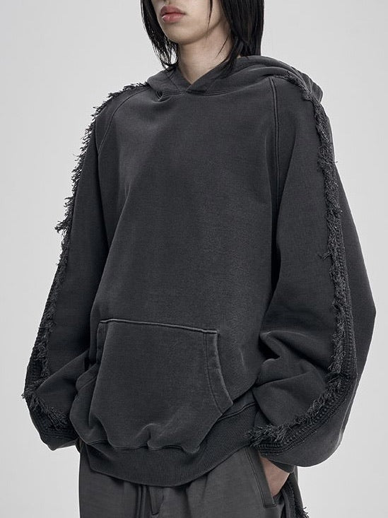 【AJOBYAJO】Raglan Lace Trimming Hoodie / 【アジョバイアジョ】ラグランレーストリミングプルオーバーパーカー