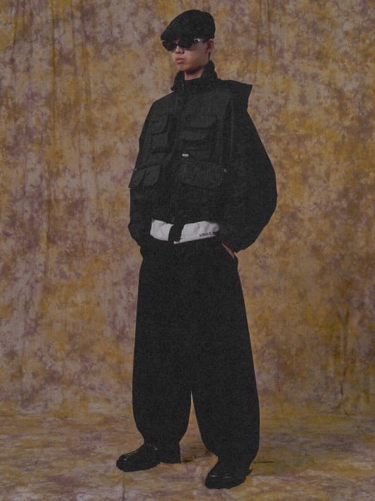 【AJOBYAJO】Tribal Logo Nylon Flat Cap / 【アジョバイアジョ】トライバルロゴナイロンハンチング帽