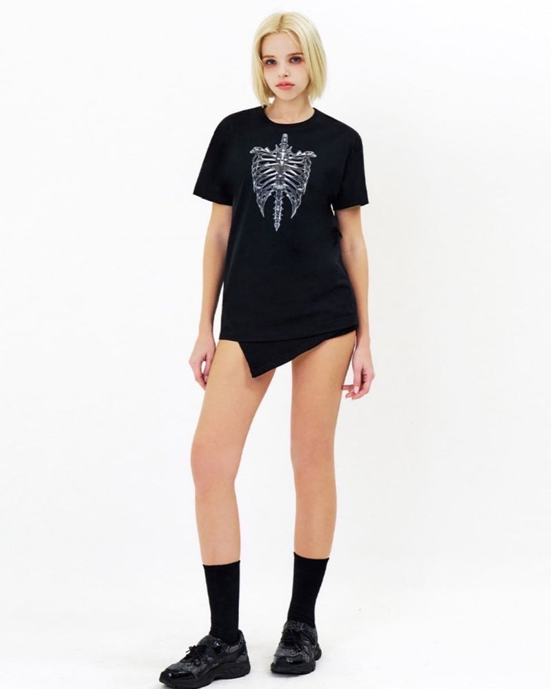 【E RIN AI E】SKELETON SHORT SLEEVE TEE