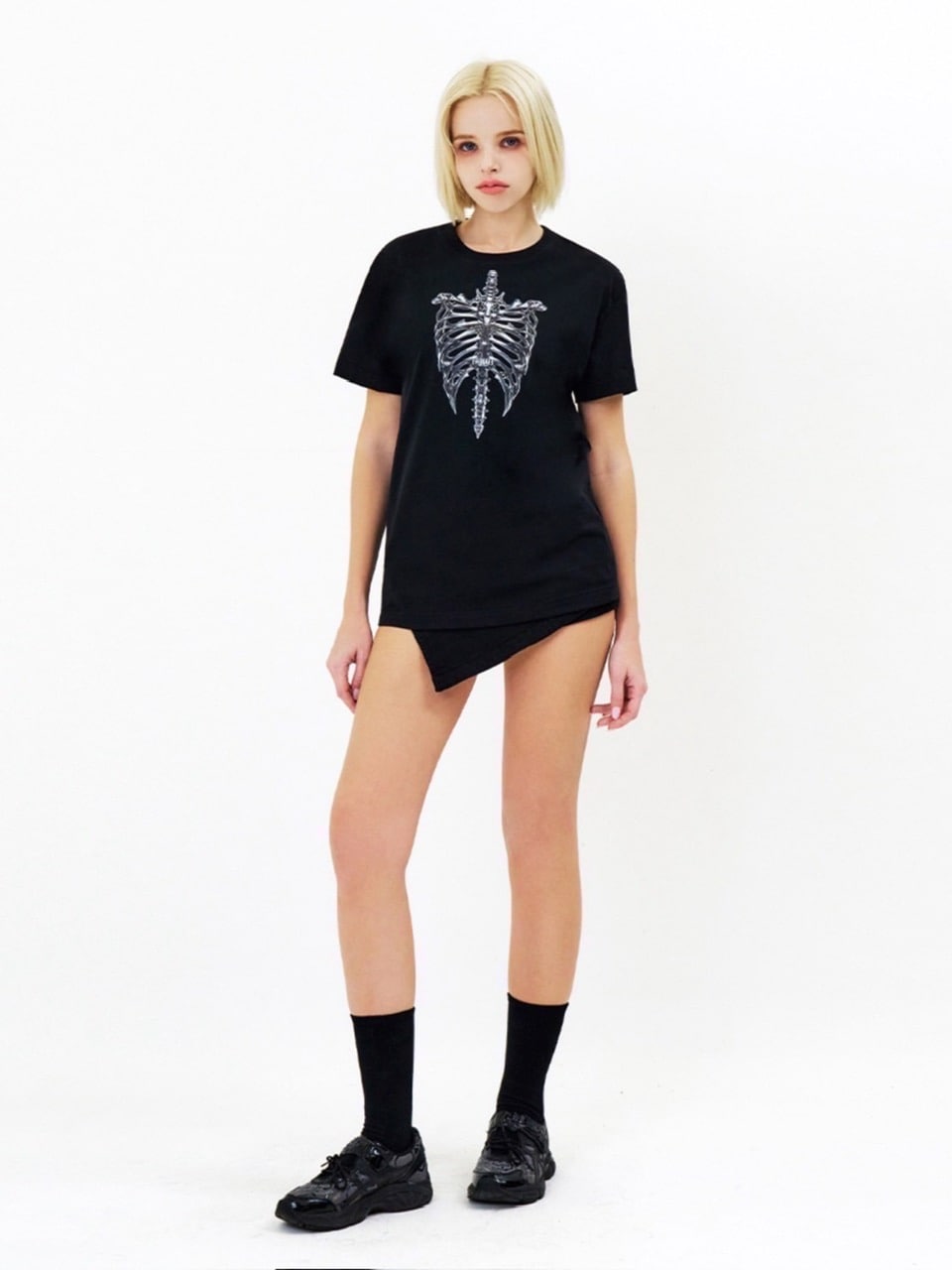 【E RIN AI E】SKELETON SHORT SLEEVE TEE