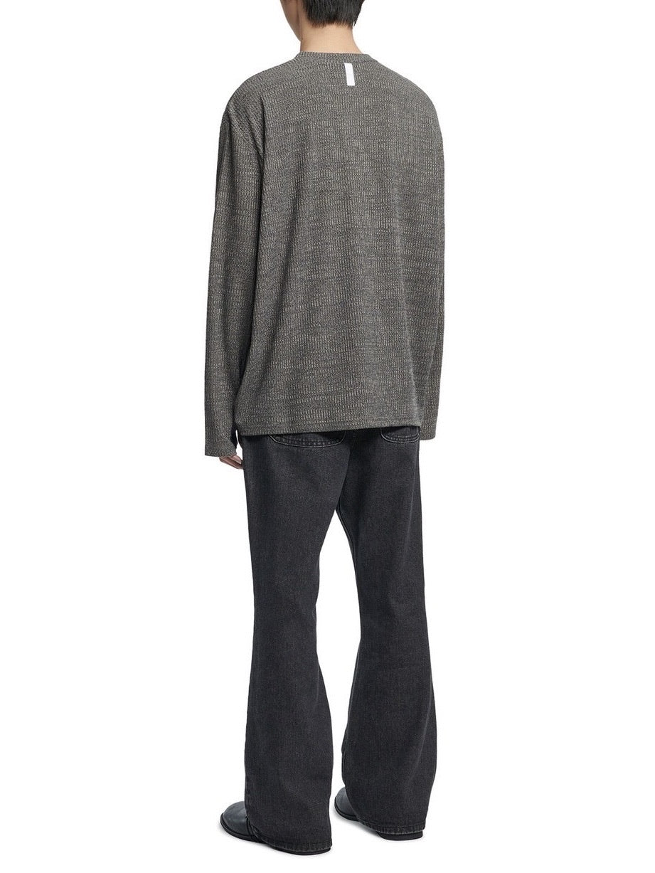 【NOMANUAL】HENLEY NECK KNIT LONG SLEEVE