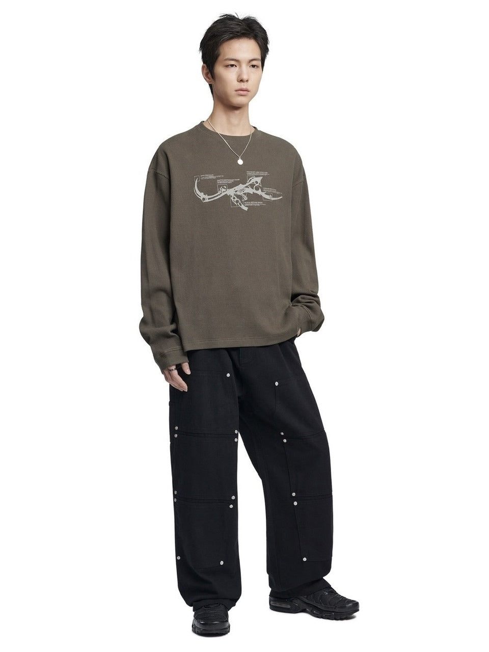 【NOMANUAL】NM RIFLE WAFFLE LONG SLEEVE TEE