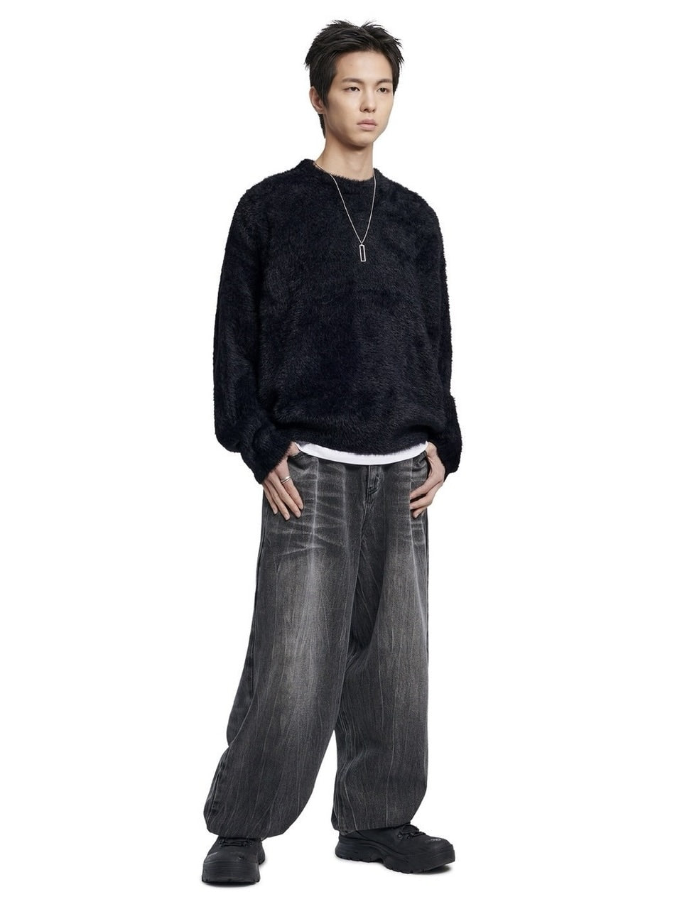 【NOMANUAL】 WASHED JUMBO DENIM PANTS