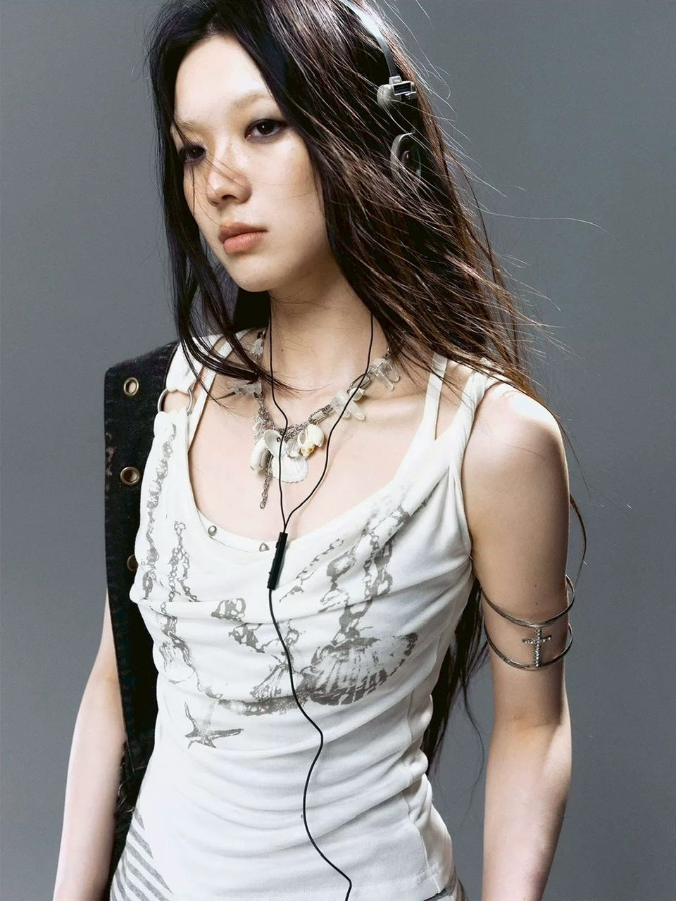 【Cest Nous】Crystal Shell Pendant Necklace / 【セヌー】クリスタルシェルネックレス