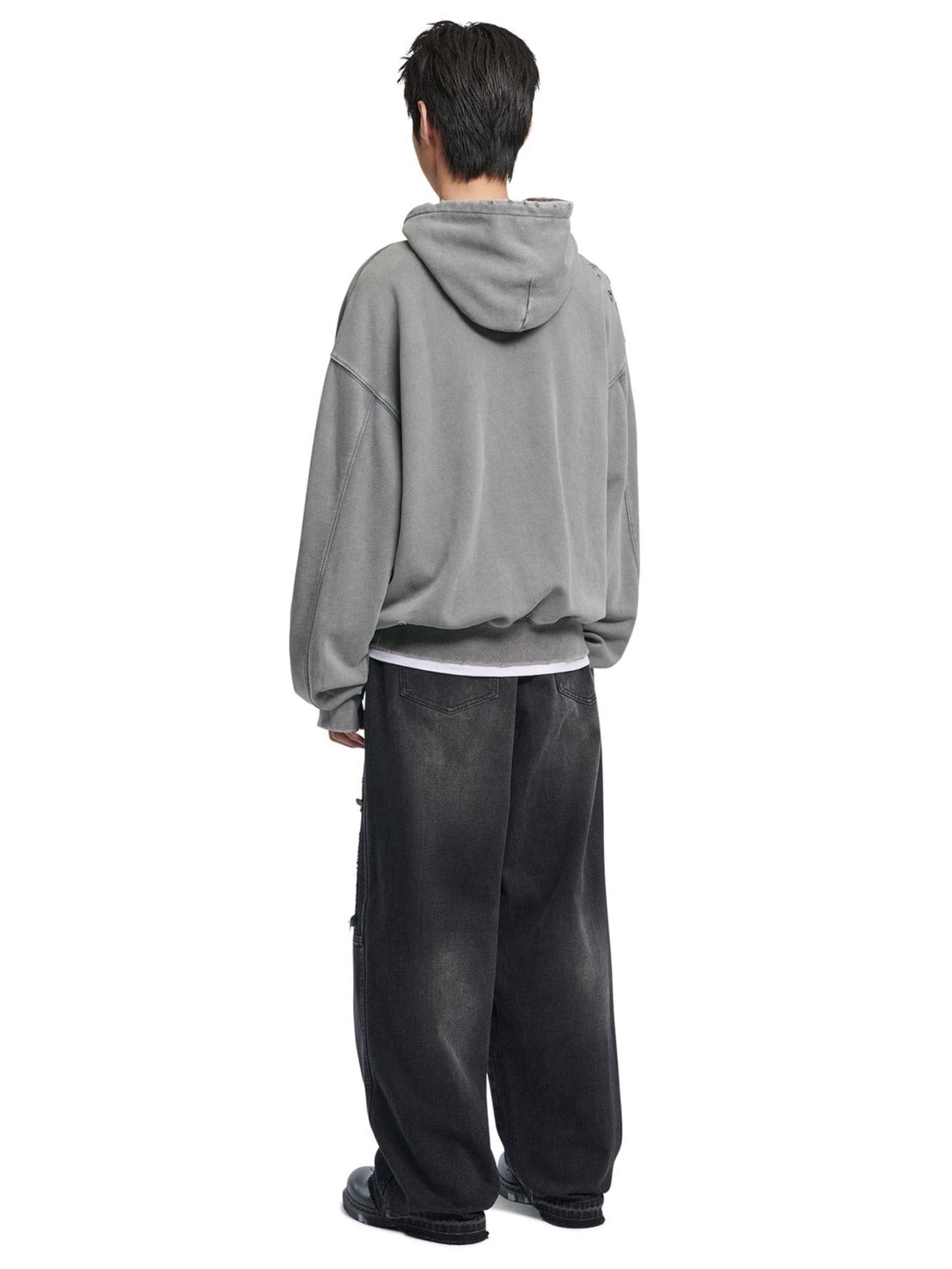 【NOMANUAL】DAMAGED HOODIE