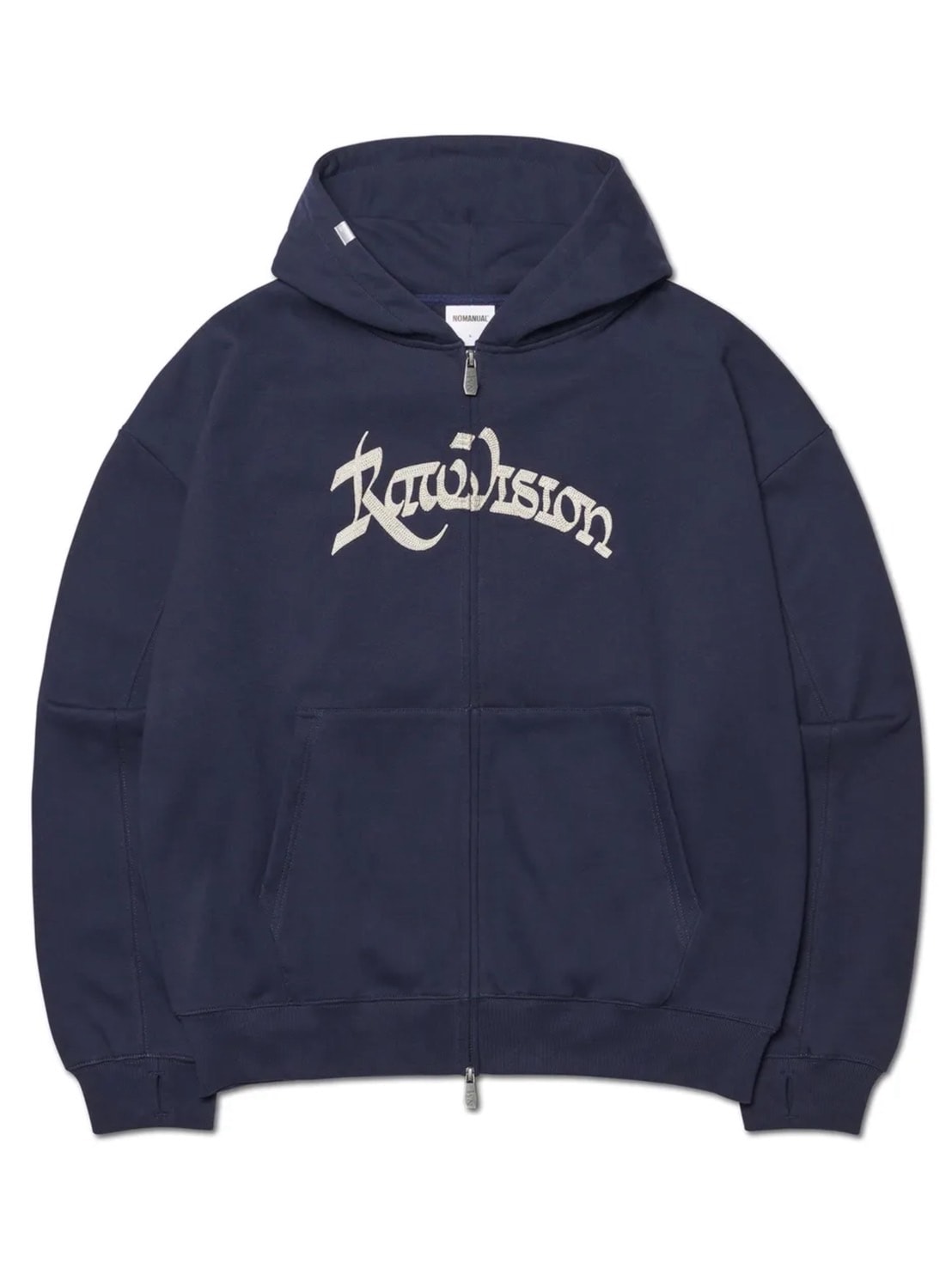 【NOMANUAL】R.V CHAIN STITCHED HOODED ZIP-UP