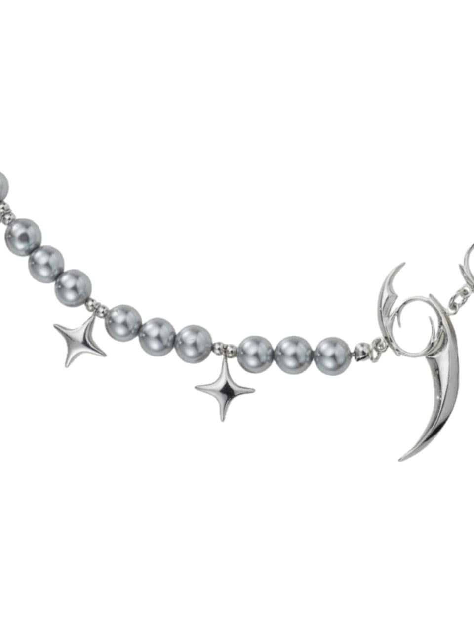 【PEG LEG】little Emblem rattle star pearl necklace