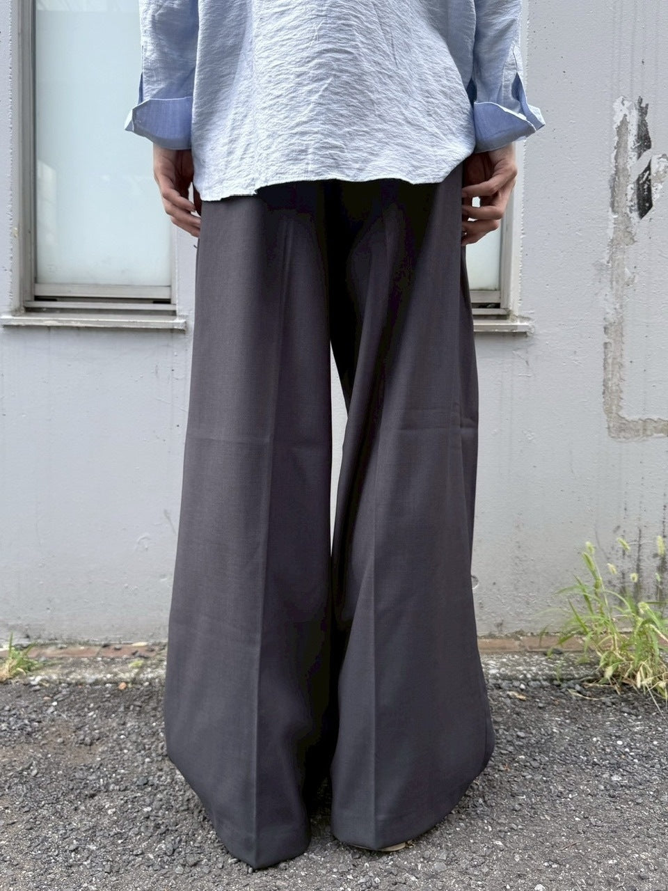 受注制【nmtc +】belt slacks / 【エヌエムティーシープラス】ベルト付きスラックス (2color)