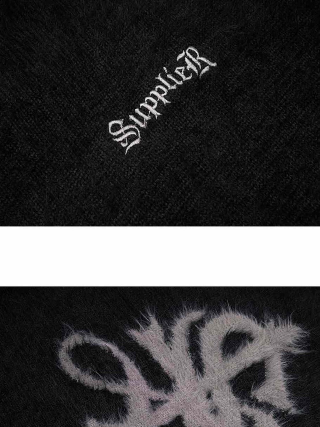 【SUPPLIER】Cross Shaggy Knit / 【サプライヤー】クロスロゴシャギーニット