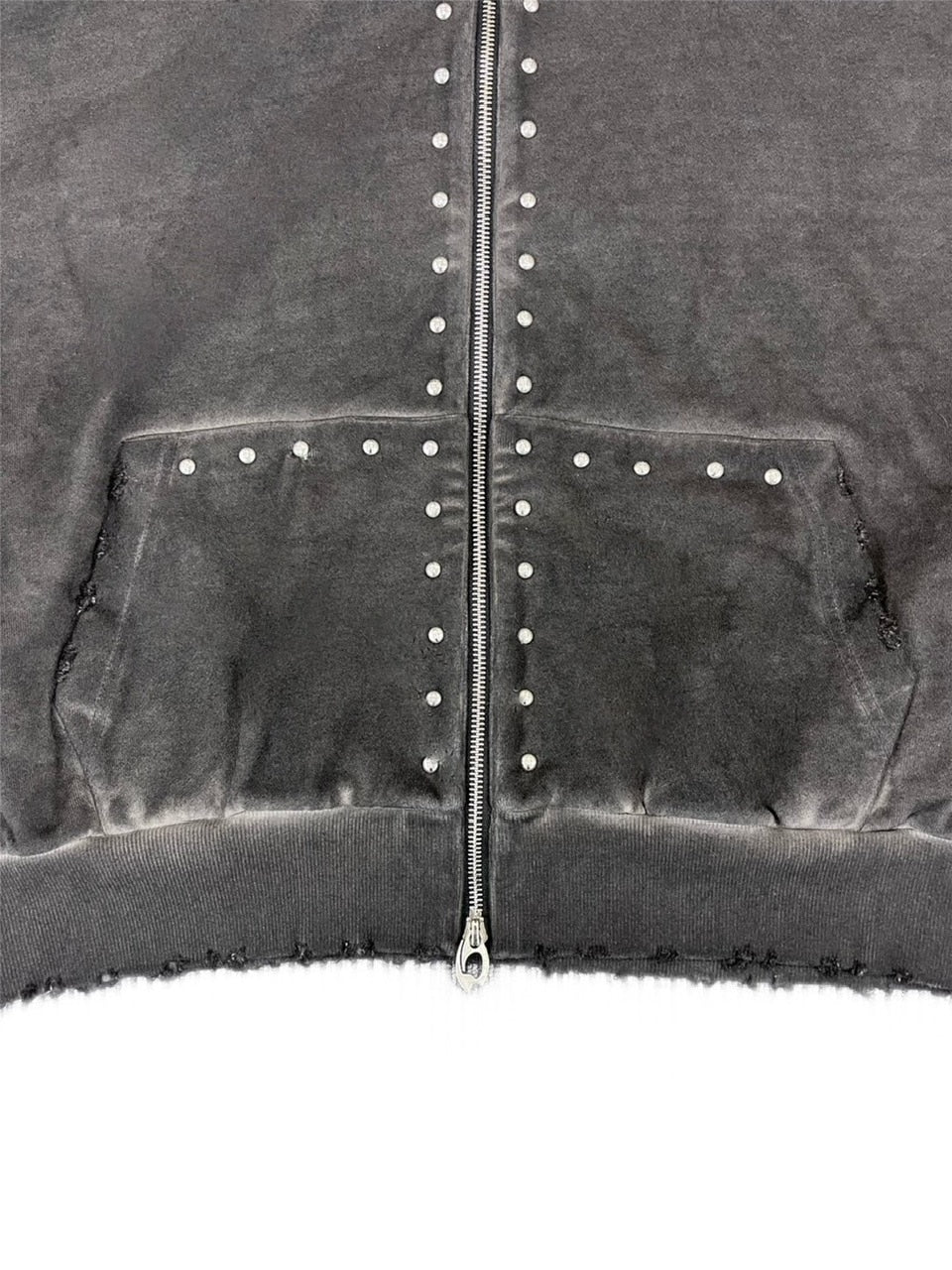 【DIG YOUR OWN GRAVE】FULLZIP STUDDED HOODIE /【ディグユアオウングレイブ】スタッズフルジップアップパーカー