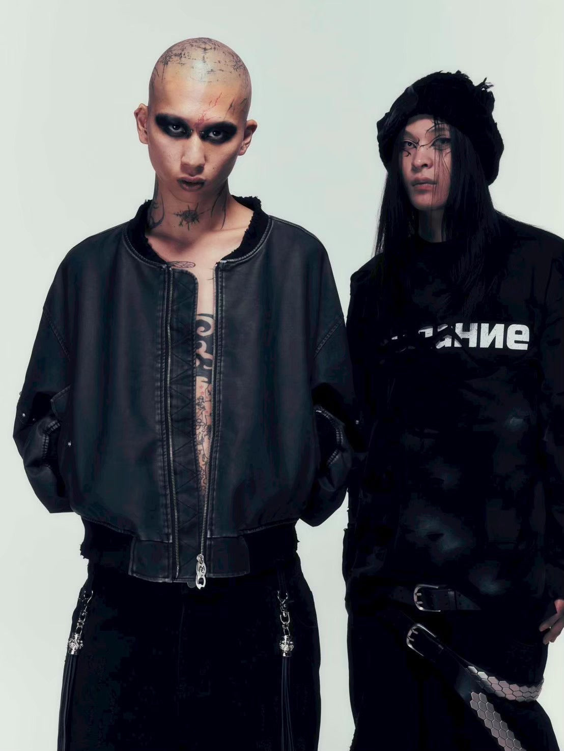 【DIG YOUR OWN GRAVE】TARNISH MA-1 /【ディグユアオウングレイブ】クロップスタッズエムエーワン