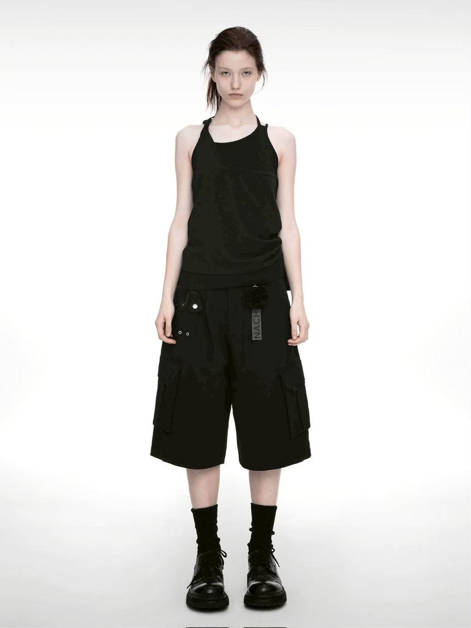 【NACHE】WIDE CARGO HALF PANTS (UNISEX)