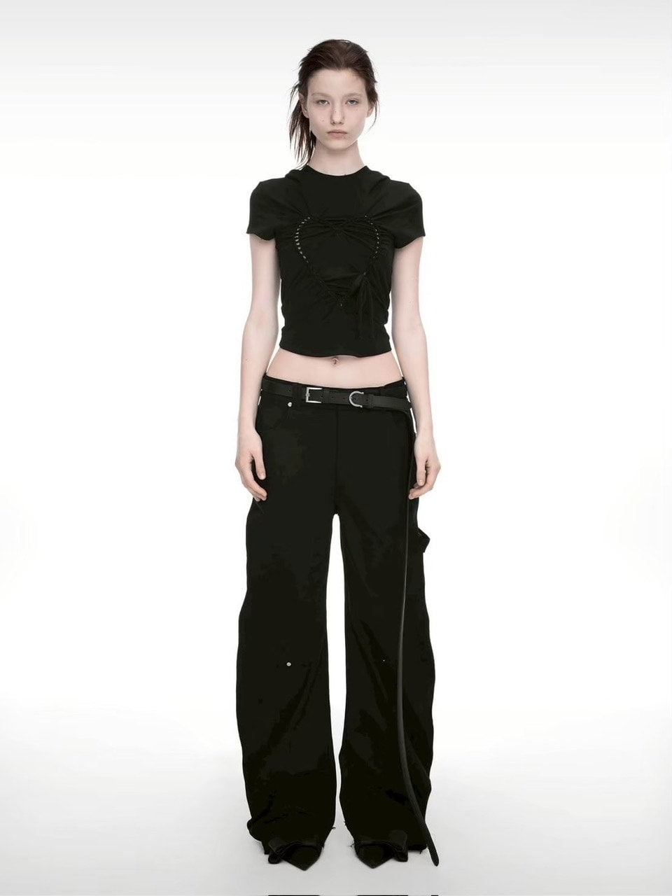 【NACHE】RAWCUT CURVED PANTS (UNISEX)