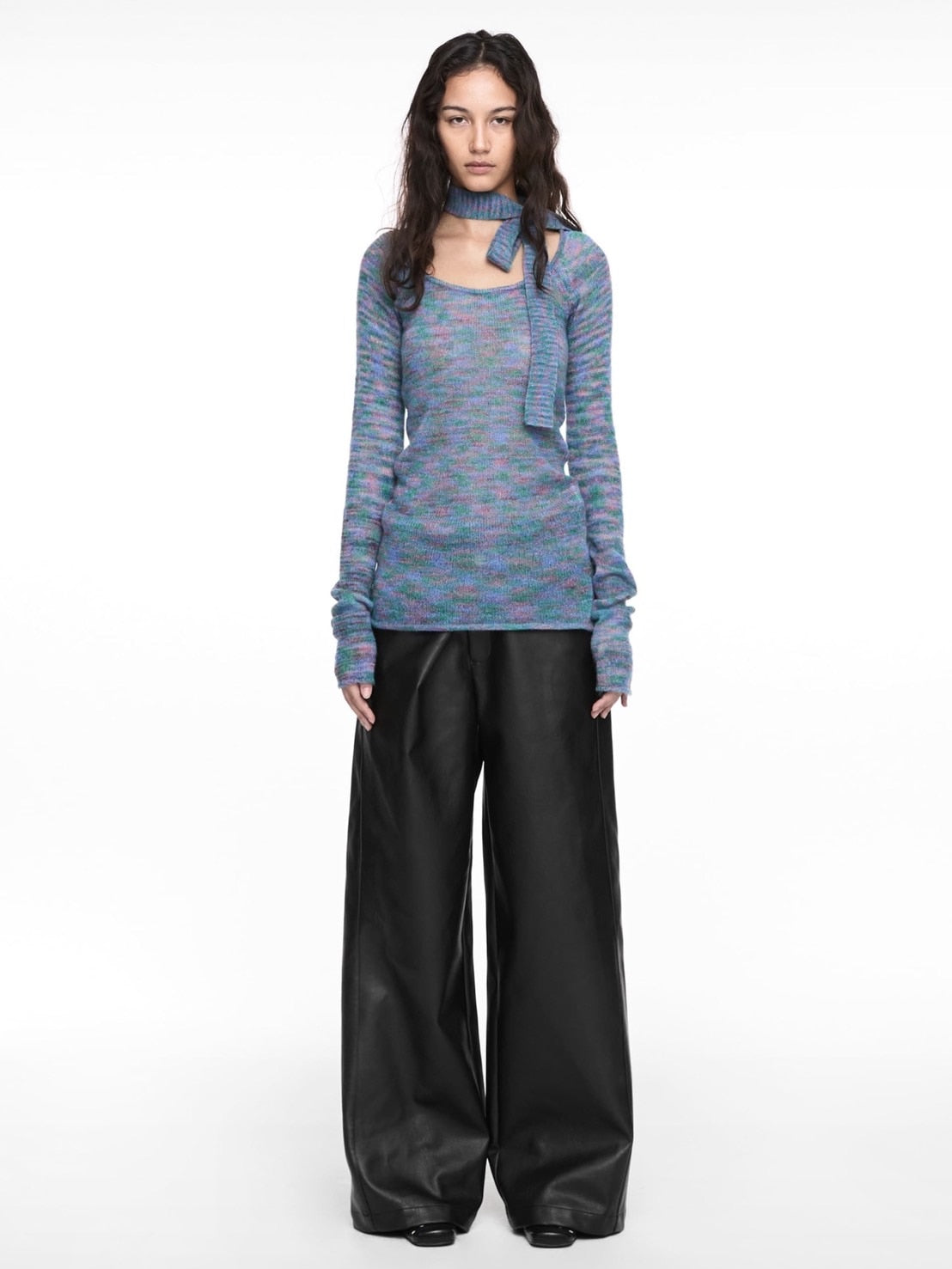 【NACHE】MIXED MUFFLER KNIT