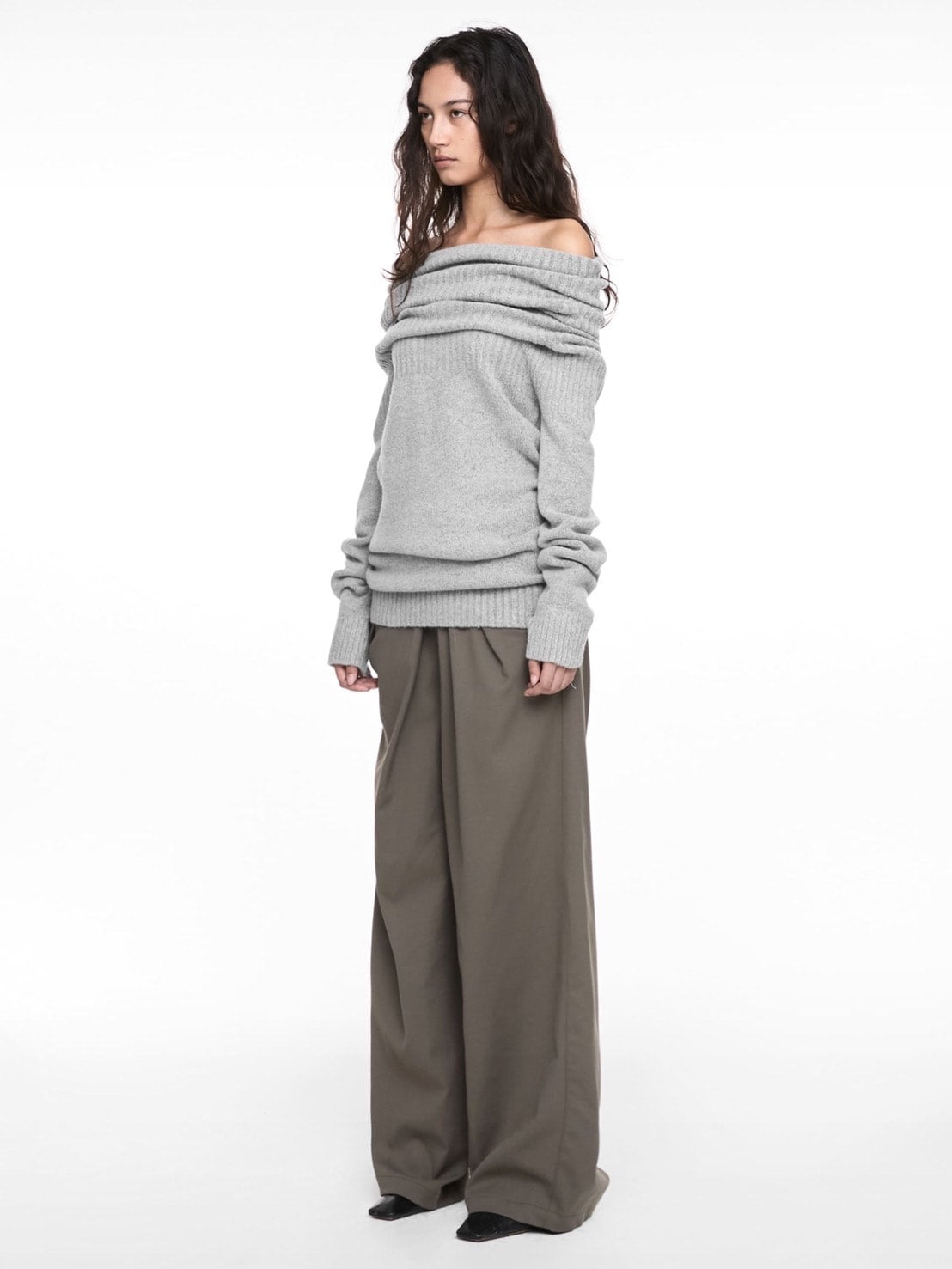 【NACHE】DRAPING WIDE PANTS