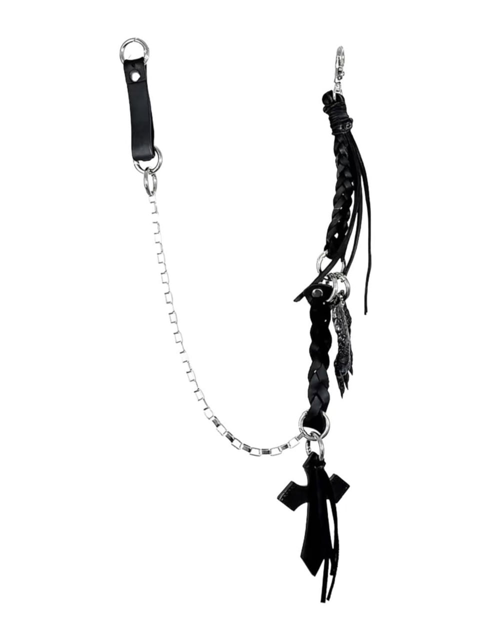 【UNIZ】Eye See You Chain / 【ユニズ】クロスアイズフリンジウォレットチェ−ン