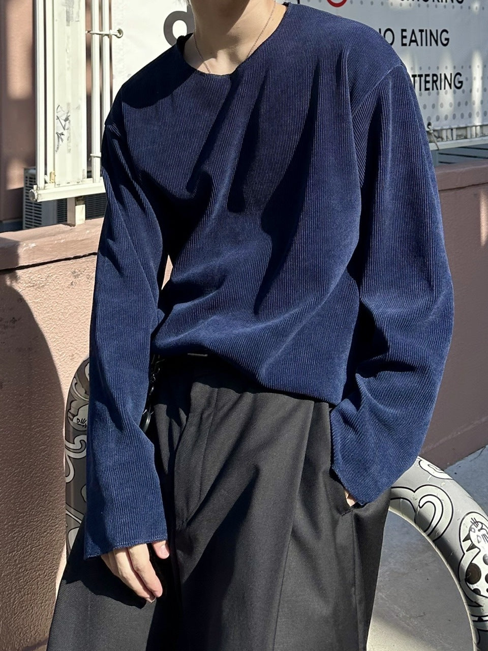 大阪店WEB限定受注制【Chikashitsu +】simple deck crew neck knit / 【チカシツプラス】シンプルデッキクルーネックニット (3color)