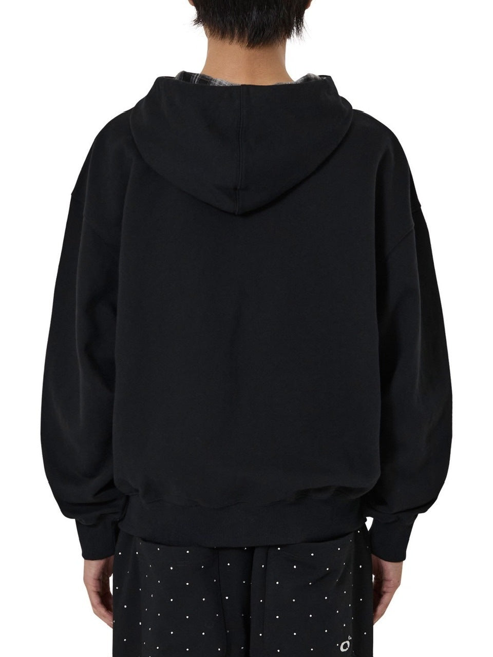 【OY】FLANNEL CHECK LOGO HOODIE ZIP UP