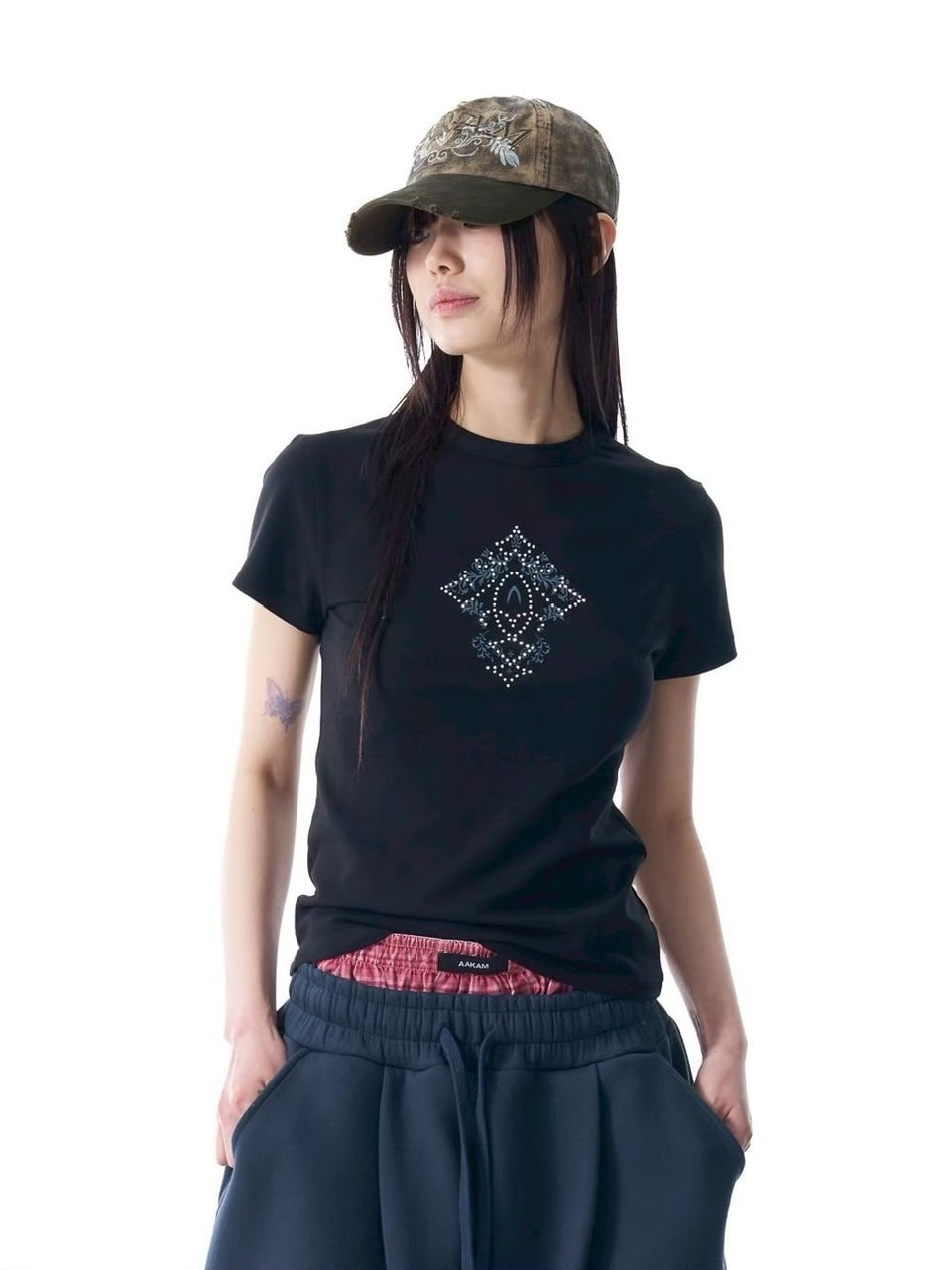 【AAKAM】VTG Washed Damage Ball Cap