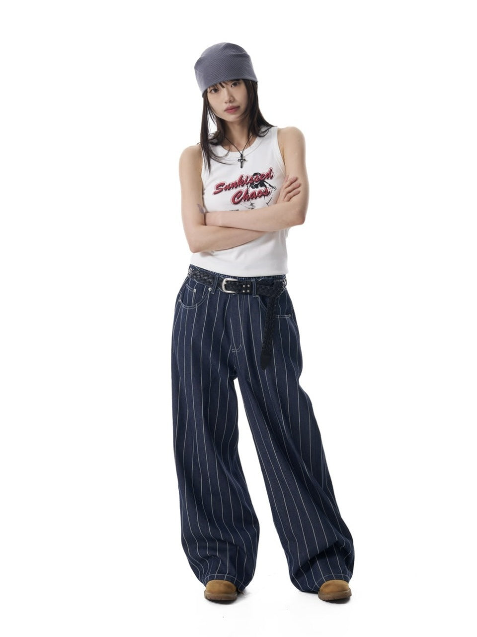 AAKAM】Striped Cinch Back Denim Pants – PRESSING WEB SHOP