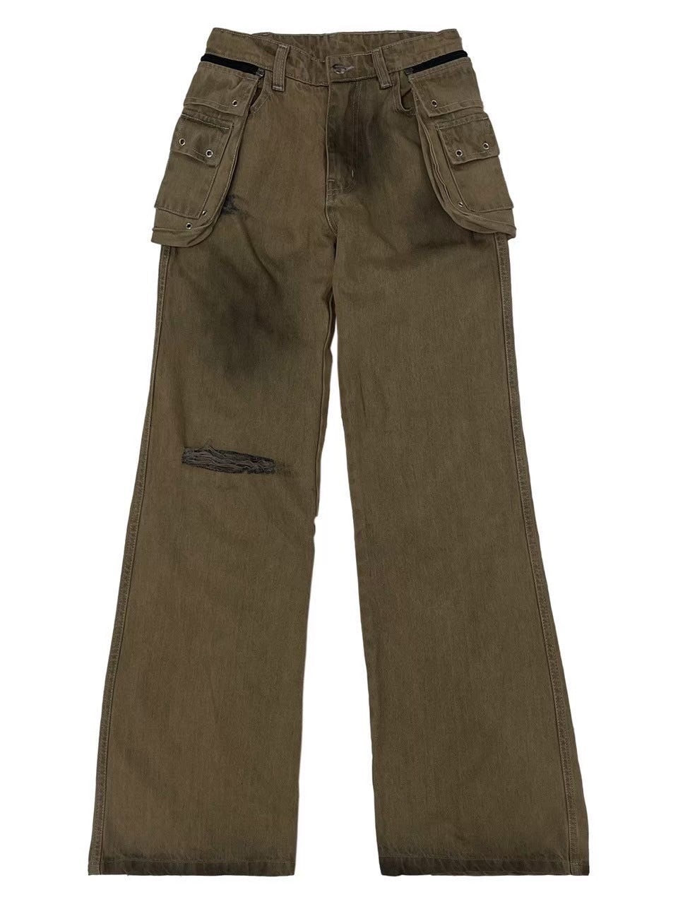 【haveyoudiedbefore?】Grove Tan Denim Pants / 【ハブユーダイドビフォー】ダーティーポケットデニムパンツ