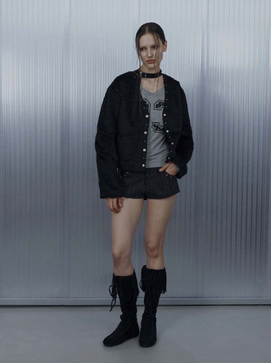 【SETUP‐EXE】SHORT CHOKER JACKET / 【セットアップエグゼ】ショートチョーカージャケット