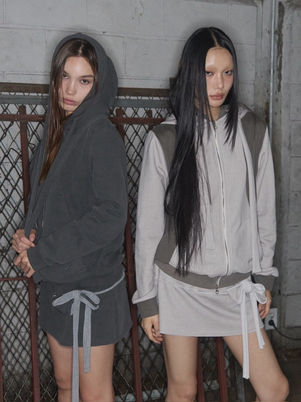 【FANCY CLUB】DYE-WASH LAYERED HOODED ZIP-UP / 【ファンシークラブ】ダイウォッシュレイヤードジップアップパーカー