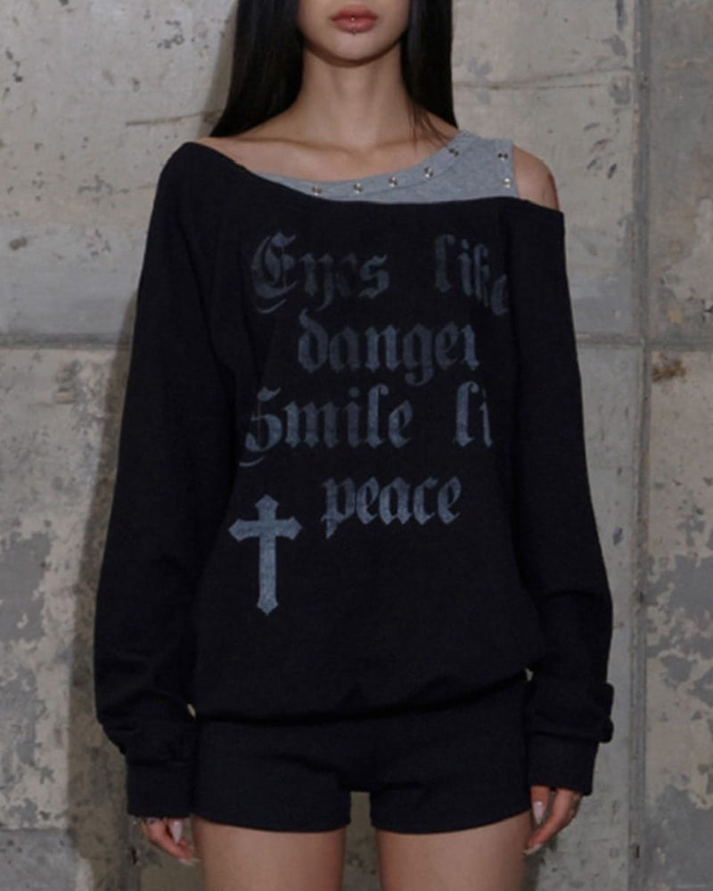 【FANCY CLUB】ROSARY NOIRER SWEATSHIRT