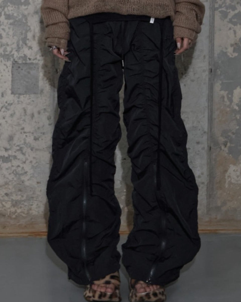 【FANCY CLUB】LOW-RISE NYLON SHIRRING PANTS / 【ファンシークラブ】ローライズナイロンシャーリングパンツ
