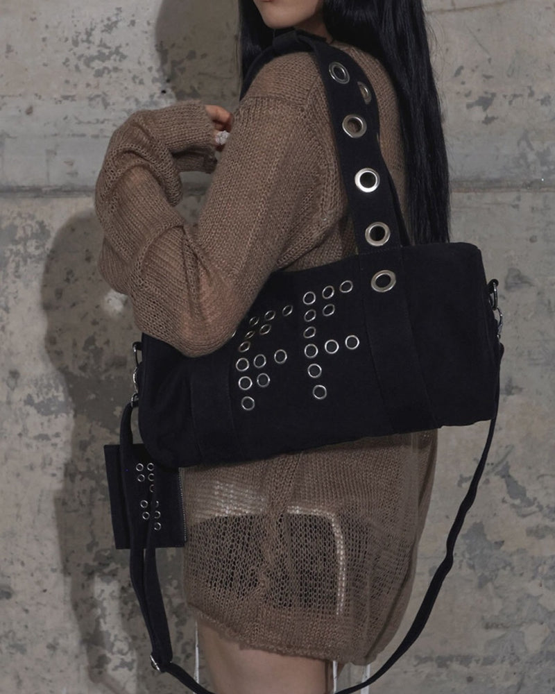 【FANCY CLUB】FFFF EYELET DUFFLE BAG / 【ファンシークラブ】ＦＦＦＦアイレットダッフルバッグ