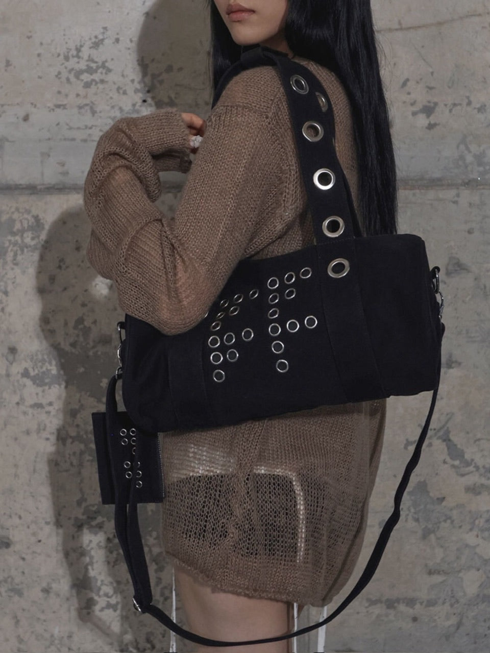 【FANCY CLUB】FFFF EYELET DUFFLE BAG / 【ファンシークラブ】ＦＦＦＦアイレットダッフルバッグ