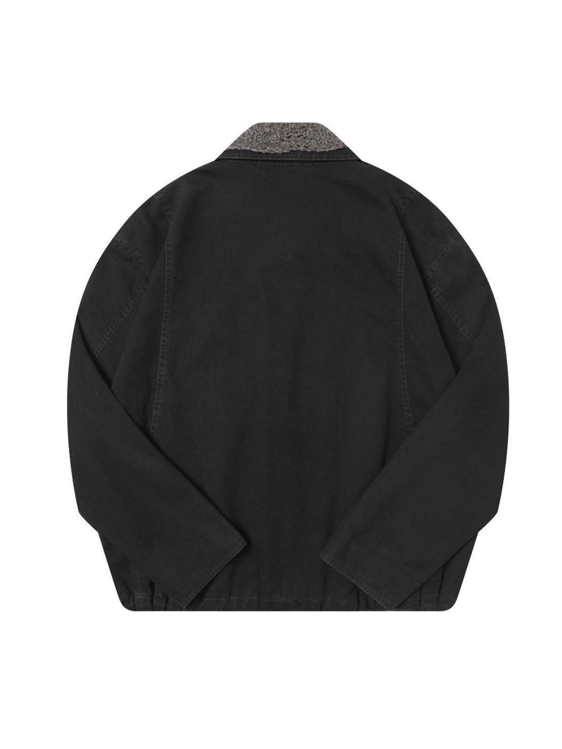 【TGNS】Openwork Knit Collar And Curved Pocket Jacket / 【ツーガンズ】ニットカラーカーブポケットワークジャケット