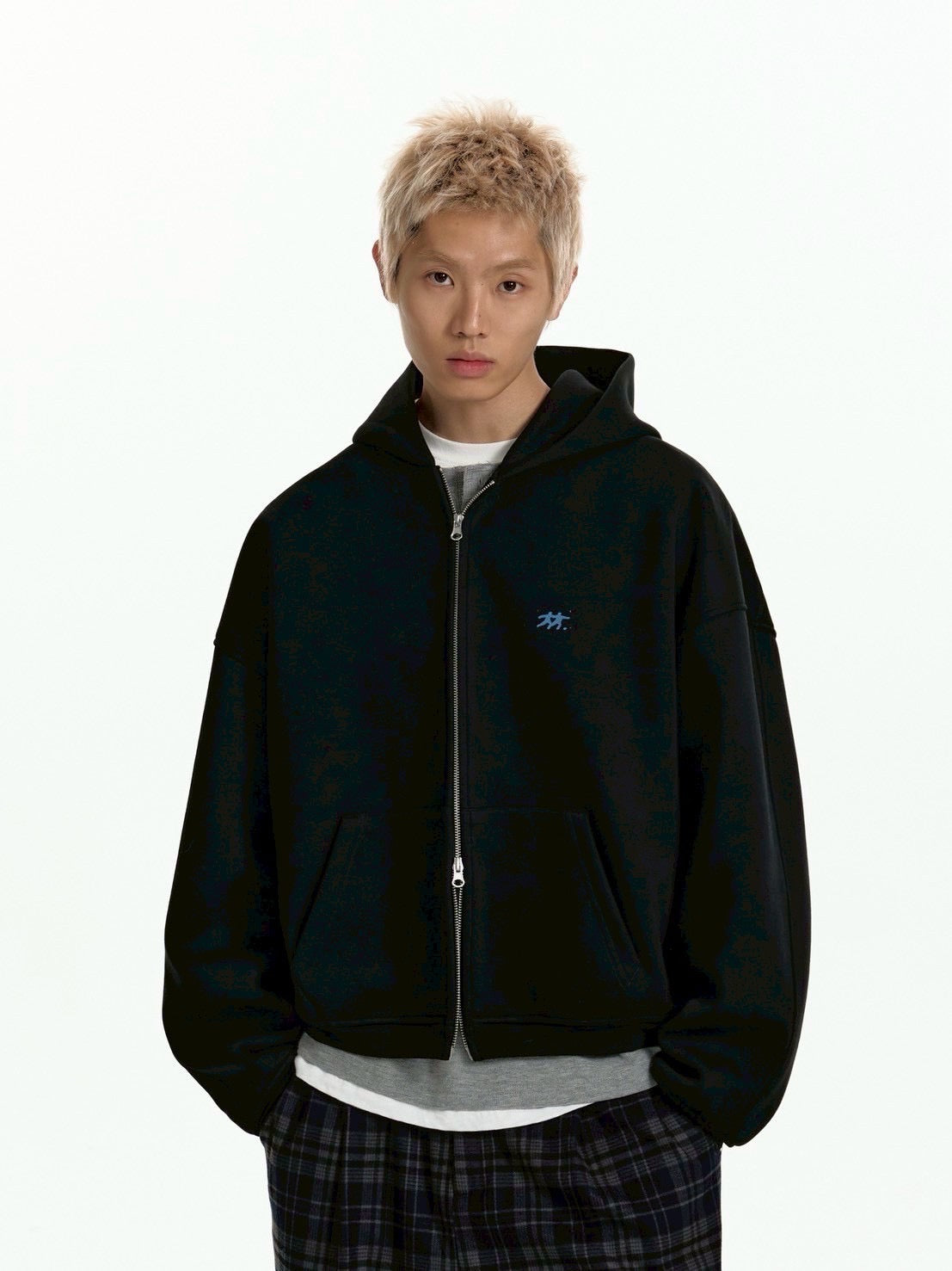 【TGNS】Oversized Zip-Up Sweatshirt Jacket / 【ツーガンズ】オーバーサイズスウェットダブルジップアップパーカー